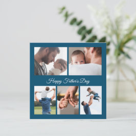 Fotokollage lycklig Fars dag 5 Inbjudningar