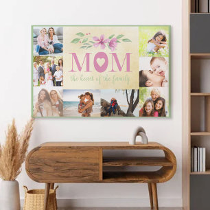 Fotokollage - Mamma, familjens hjärta Canvastryck