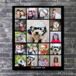 Fotokollage med 17 foton - kan redigera färg poster<br><div class="desc">Fotomontage - Använda ditt favoritfoto eller bilder för att göra roligten  med vänner. Det här moderna rutnätet är en unik visning som tar upp dina foton i öga. Det här är konfigurerat för att vara en fotosamlingsproducent med kostnadsfri online för din instagram eller andra fyrkantiga foton.</div>