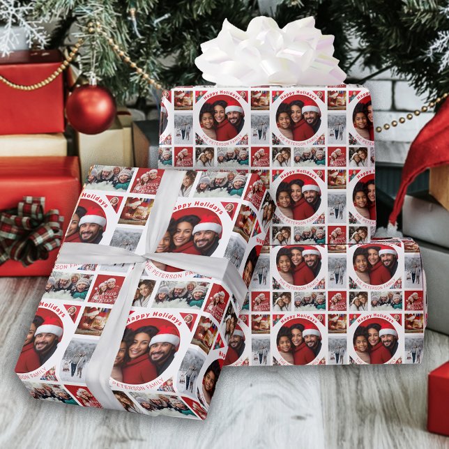 Fotokollage med Namn Glad helg Presentpapper (Skapare uppladdad)