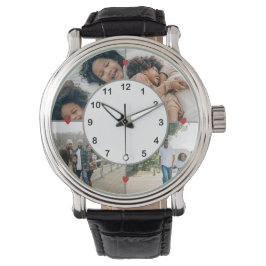 Fotokollage med söta hjärtan armbandsur