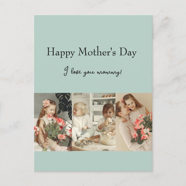 Fotokollage & meddelande - Personlig Gift | Vykort (Framsida)