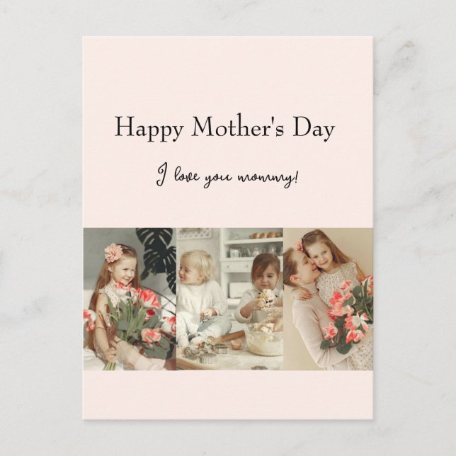 Fotokollage & Meddelande - Personligt Present | Vykort (Framsida)