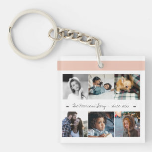 Fotokollage modern chic-familj keepsaké