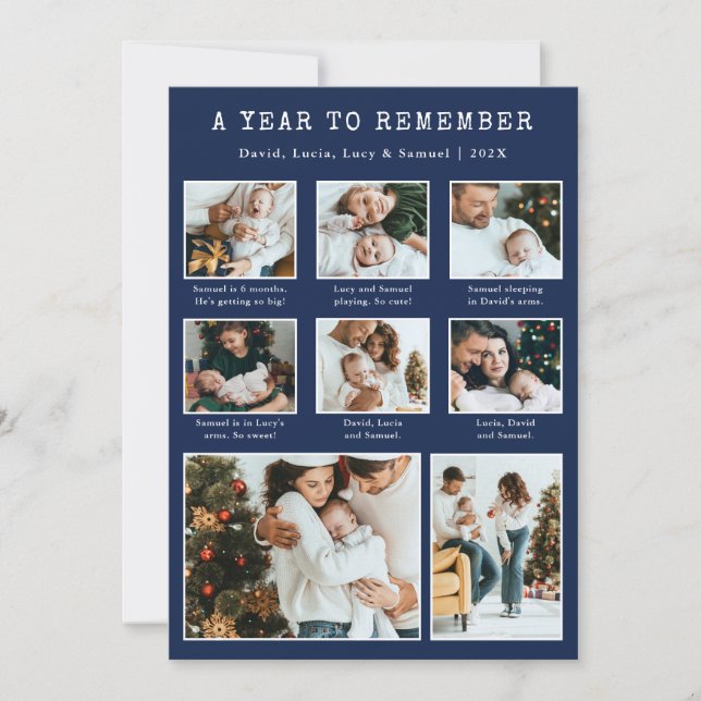 Fotokollage Modern Helgdag Card Julkort (Framsida)