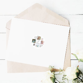 Fotokollage modern till bästa mormor någonsin runt klistermärke
