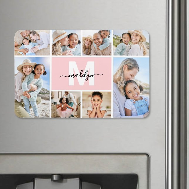 Fotokollage Monogram Bild Magnet (Photo Collage Monogram Picture Magnet)