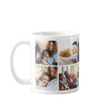 Fotokollage Mugg för uppspelningsfamiljen Lycklig