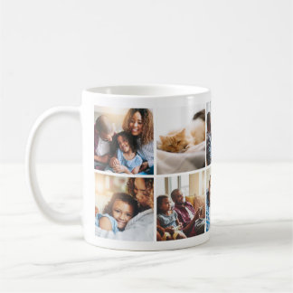Fotokollage Mugg för uppspelningsfamiljen Lycklig