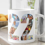 Fotokollage nummer 22 - 22:a födelsedagsgåva jumbo mugg<br><div class="desc">Personlig Giant Mugg för 22:a födelsedagspressen. Skapa din egen fotokollage med dina favoritfoton. Fotografierna visningar automatiskt i form av nummer 22 på båda sidor om mugg. Fotokollaget innehåller en blandning av kvadrat, porträtt och liggande bilder till ge som ger dig bra flexibilitet att placera dina foton på den bästa platsen....</div>