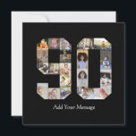 Fotokollage nummer 90 kort<br><div class="desc">Denna anpassningsbara produkten är där foton arrangeras för att bilda formen av ett nummer. Den används ofta för milstolpsfiranden som födelsedagar, årsdagar eller prestationer, så att användarna kan visa minnesvärda bilder inom en enda, iögonfallande display. Designen erbjuder vanligtvis utrymmen för olika fotostorlekar och orienteringar, vilket säkerställer en visuellt tilltalande och...</div>