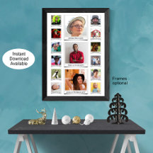 Fotokollage och text för anpassningsbar Retro