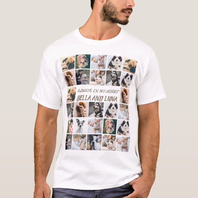 fotokollage och text för hund-kattmall t shirt (Framsida)