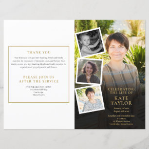 Fotokollage Order of Service Funeral Program
