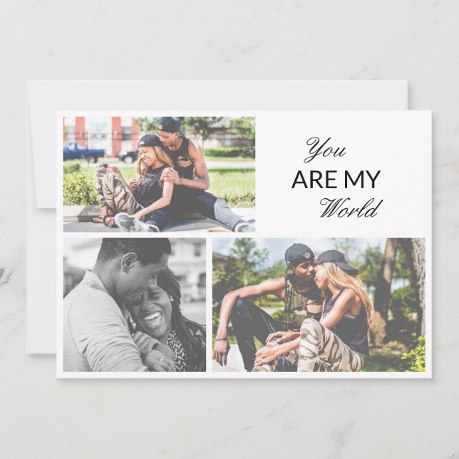 fotokollage på lycklig-årsdagen julkort (Framsida)