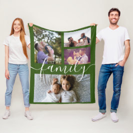 Fotokollage Personlig DIY Anpassningsbar Family Fleecefilt