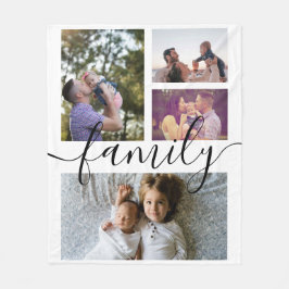 Fotokollage Personlig DIY Anpassningsbar Family Fleecefilt