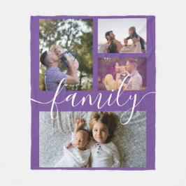 Fotokollage Personlig DIY Anpassningsbar Family Fleecefilt