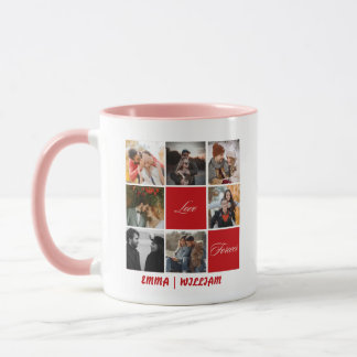 Fotokollage Personlig Message & Namn Mugg