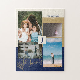 Fotokollage Puzzles Modern Färg block Family Photo Pussel