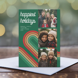 Fotokollage - Retro Rand Arch - Happiest Julkort