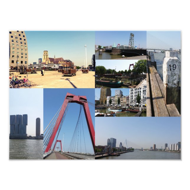 Fotokollage Rotterdam 2 Fototryck (Framsidan)