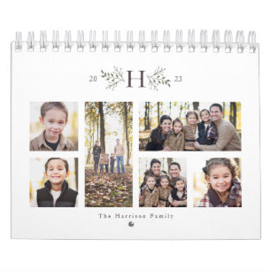 Fotokollage Rustic monogram-foto Kalender