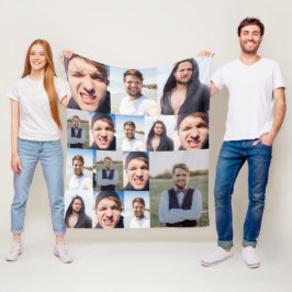 Fotokollage sätta Ansikte på en Fleecefilt