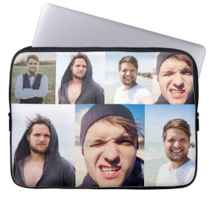 Fotokollage sätta Ansikte på en Laptop Fodral