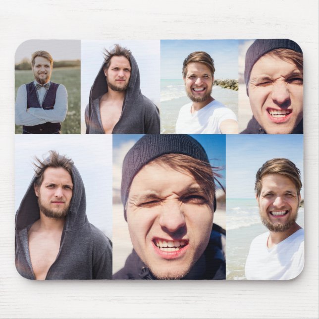 Fotokollage sätta Ansikte på en Musmatta (Framsidan)