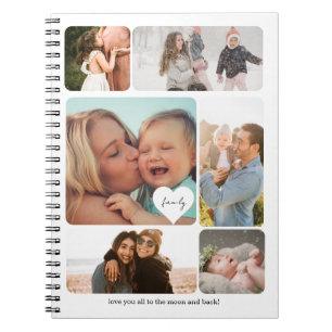 Fotokollage Simple Family Pappa Kids Diary Mamma Anteckningsbok