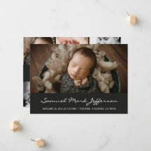 Fotokollage Svart nyfött unisex pojke