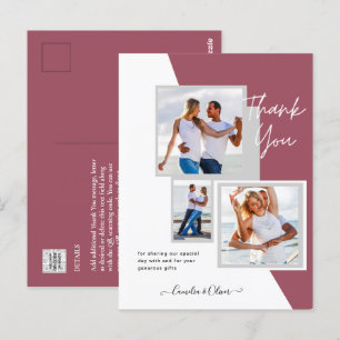 Fotokollage TACK Wedding/Barn/Examen/NÅGOT Vykort