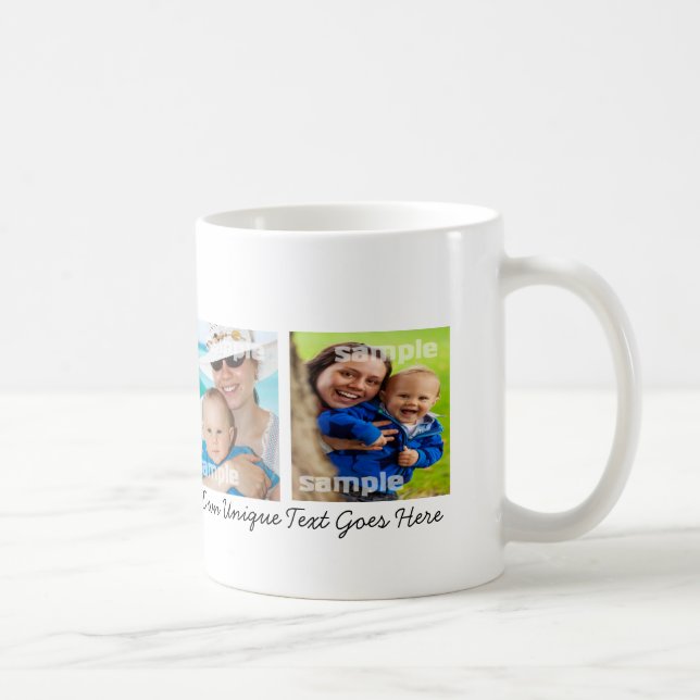 Fotokollage Textmall DIY Kaffemugg (Höger)