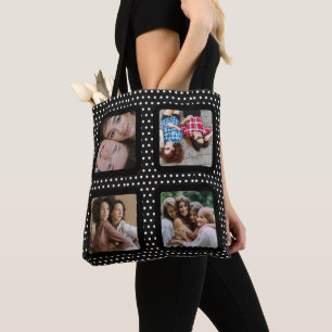 Fotokollage Unik Personlig 4 Foto Tygkasse