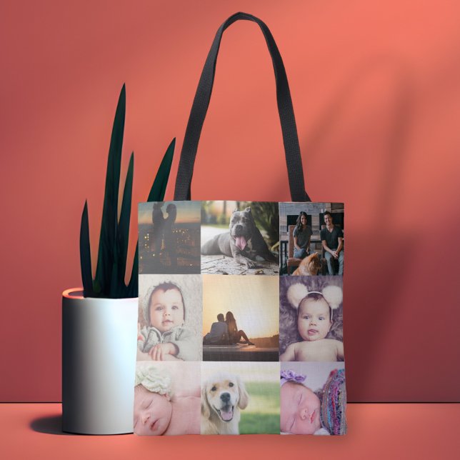 Fotokollage Unik Personlig 9 Foto Tygkasse (Skapare uppladdad)