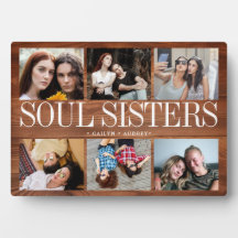 Fotokollage Wooden Struktur Soul Sisters