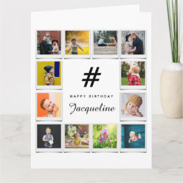 Fotokollationsmall för födelsedagsmagasin vid alla kort