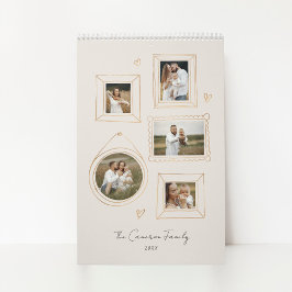 Fotokollokalender för hand plockade Ramar Kalender