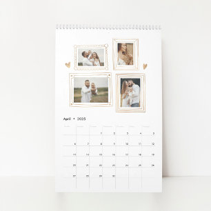 Fotokollokalender för hand plockade Ramar Kalender
