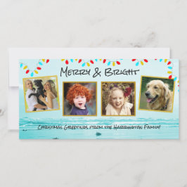 Fotokollokort för blå årshjul julkort