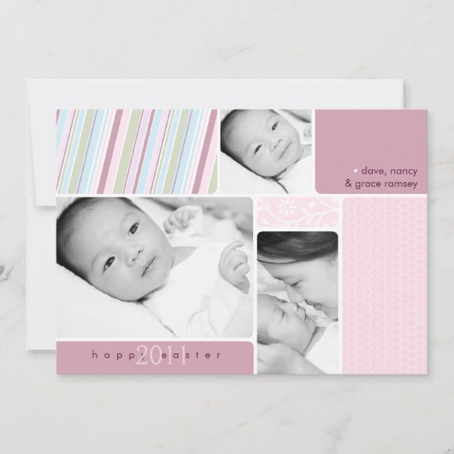 Fotokollokort för glad påsk julkort (Framsida)