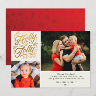 Fotokollokort för grumlig familjekristmas julkort