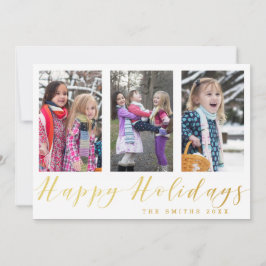 Fotokollokort för guld Glitter Glad helg Julkort