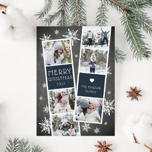 Fotokollokort för Snöfotobooth-Helgdag Julkort