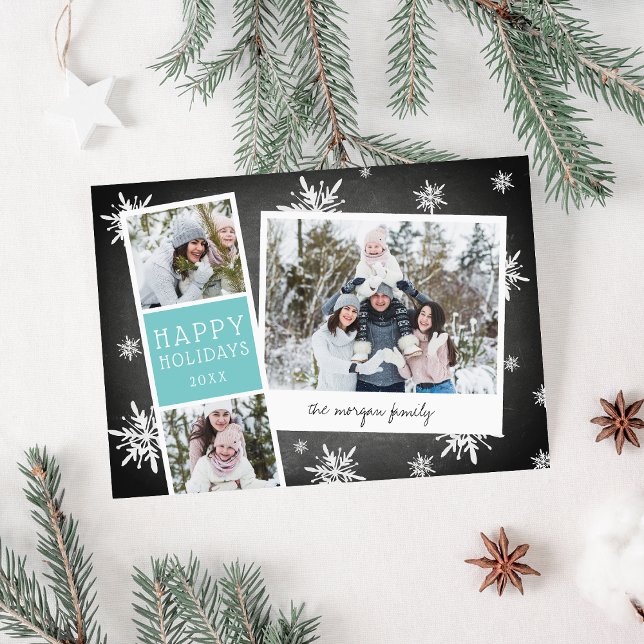 Fotokollokort för Snöfotobooth-Helgdag Julkort (Skapare uppladdad)