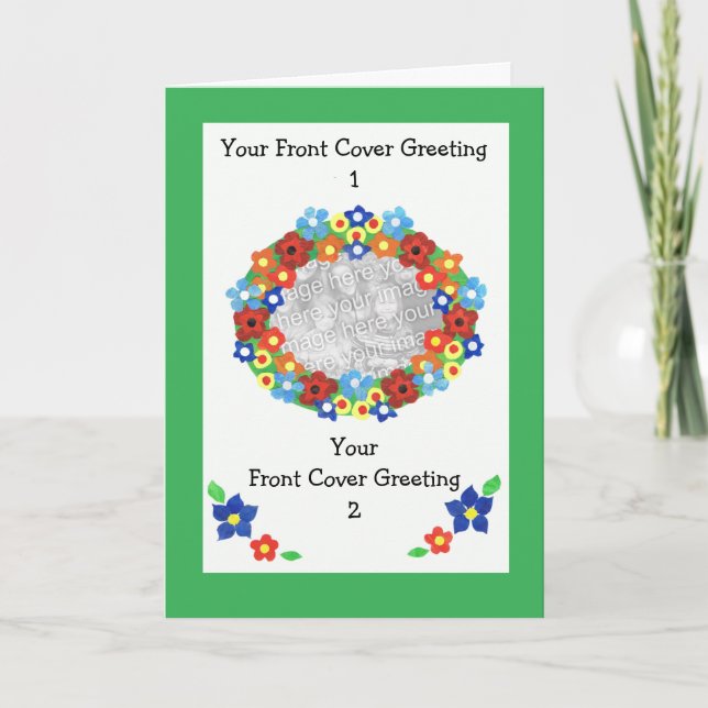 Fotokort att anpassa för valfri Tillfälle Kort (Framsida)