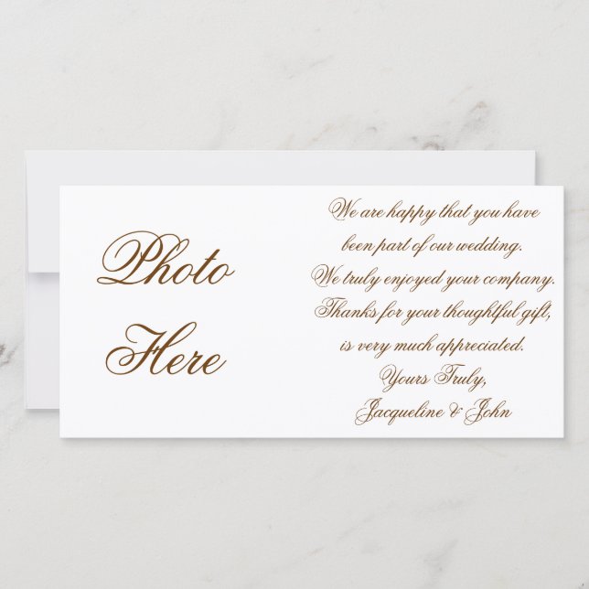 Fotokort ~ Bröllop Tack Bild Möhippa (Framsida)