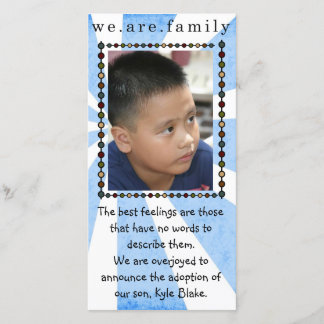 fotokort för adoption meddelande