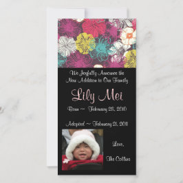 Fotokort för adoptionsmeddelande meddelande